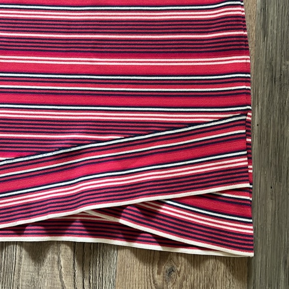 BCBG MAXAZRIA Bright Poppy Multi Ivy Striped Bandage Mini Slim Skirt Size: Small - Picture 5 of 16